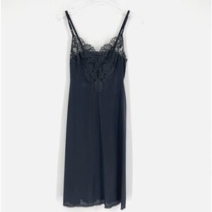 Vtg Slip Dress Womens S Black Lace Sexy Lingerie Y2K Classic‎